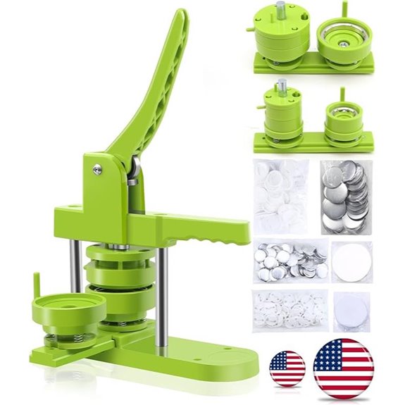Button Maker Machine with Supplies and Circle Cutter