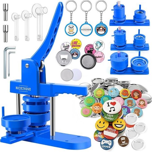 Button Maker Machine Kit with 500 Buttons and Crafts