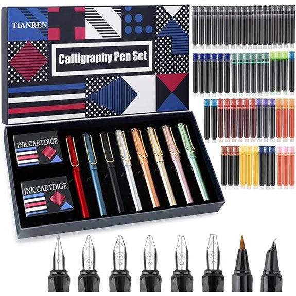 Calligraphy Pen Set with Nibs and Ink Cartridges