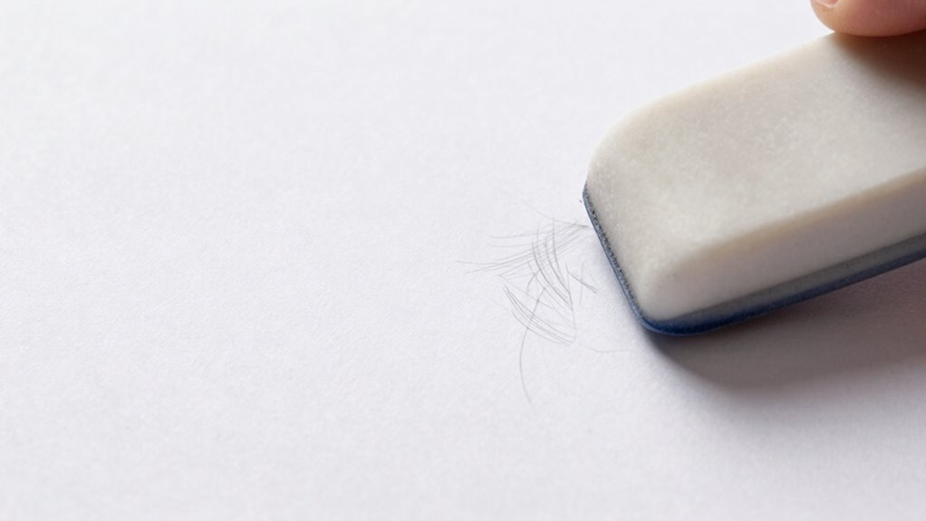 careful erasing without damage