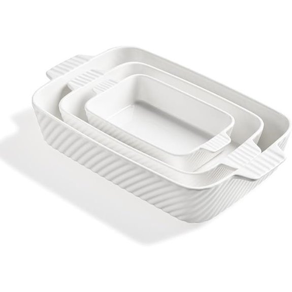 Sweejar Ceramic Baking Dish Set with Handles