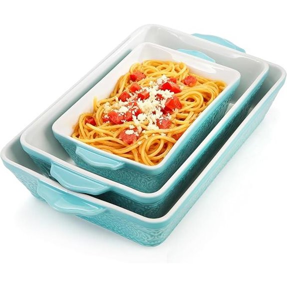 SOUJOY Ceramic Baking Dish Set with Handles