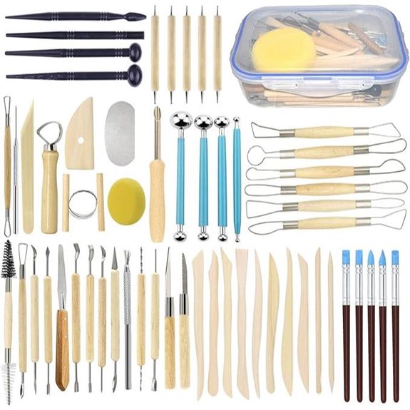 57-Piece Ceramic Clay Tool Set with Storage Case