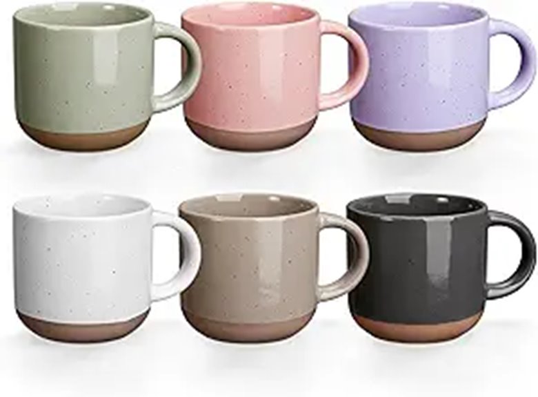 Morandi Color Ceramic Espresso Cups Set of 6