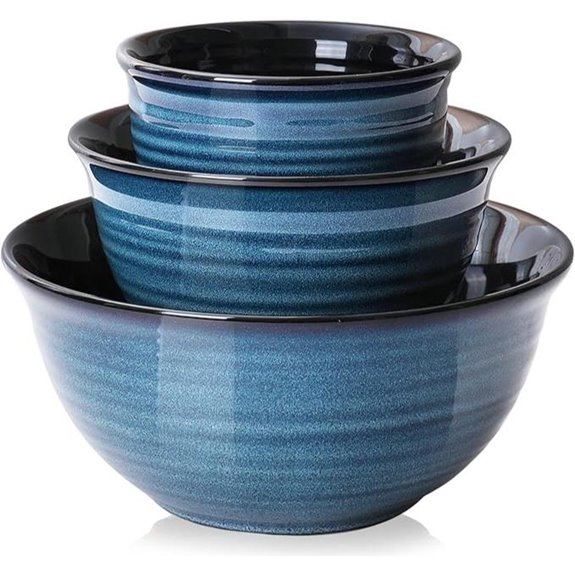 HASENSE Ceramic Mixing Bowls Set for Kitchen