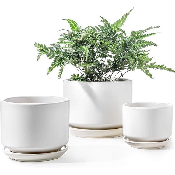 LE TAUCI Ceramic Plant Pots Set of 3
