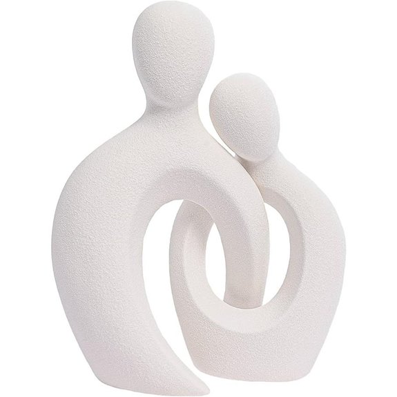 Quoowiit Ceramic Couple Sculptures for Home Decor