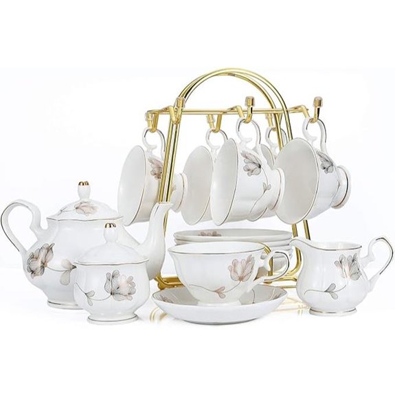 CHENP.HMC 22-Piece Ceramic Tea Set for Gifts