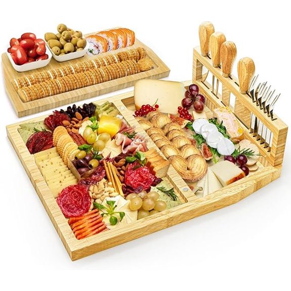 Charcuterie Cheese Board Set with Utensils