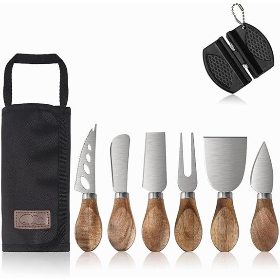 Esie Houzie 6-Piece Cheese Knife Set with Storage