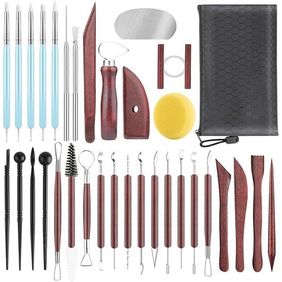 34PCS Clay Sculpting Tools Set for Pottery and Crafting