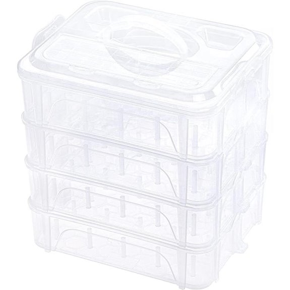 Brothread 4-Layer Clear Thread Storage Box