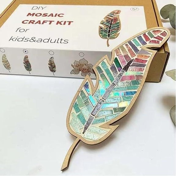 Smowfes Colorful Leaf Mosaic DIY Craft Kit