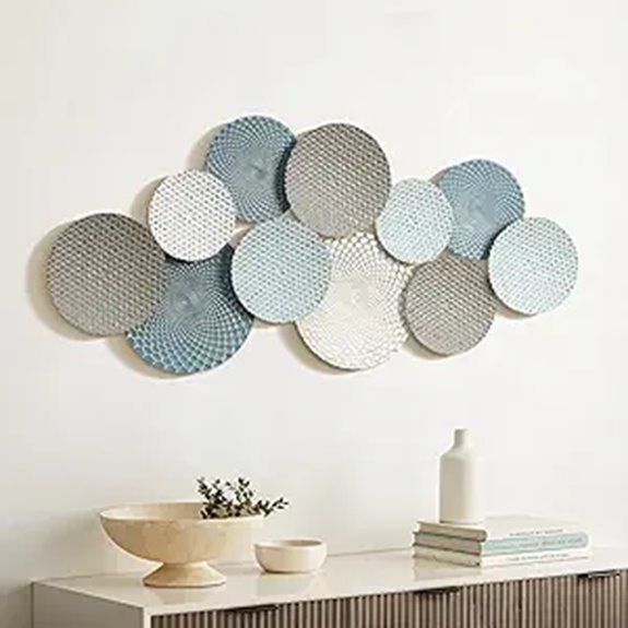 LuxenHome Multi-Color Metal Wall Art Decor