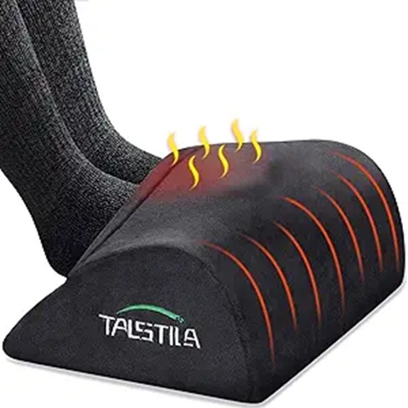 TALSTILA Ergonomic Under Desk Footrest with Plush Pocket