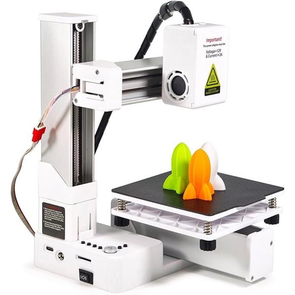 Mini 3D Printer Portable 4x4x4 Inches for Beginners