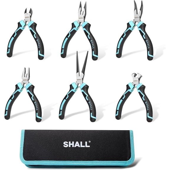 SHALL Mini Pliers Set (6-Piece) for Crafts & Repairs