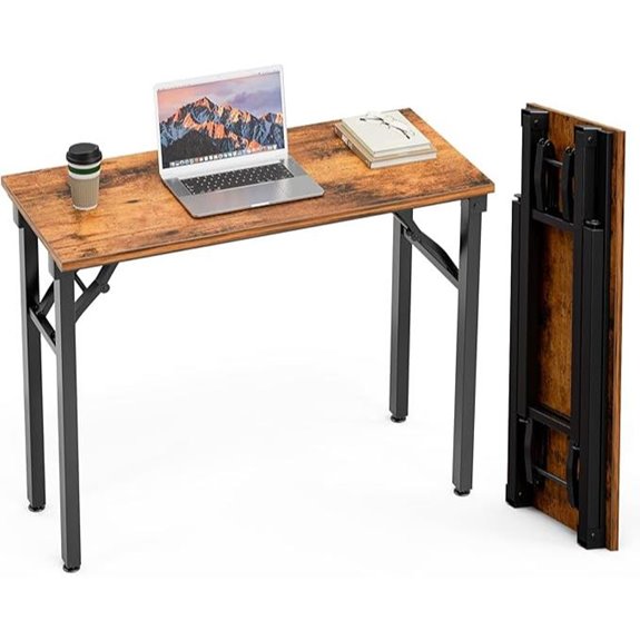 compact folding computer desk