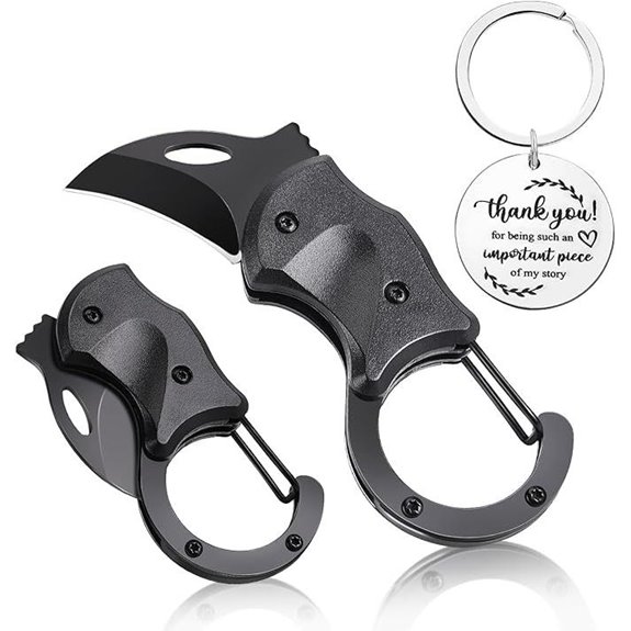 Mini EDC Pocket Knife with Keychain Gift Tag