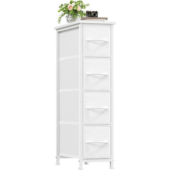 Somdot Narrow 4-Drawer Storage Dresser for Small Spaces
