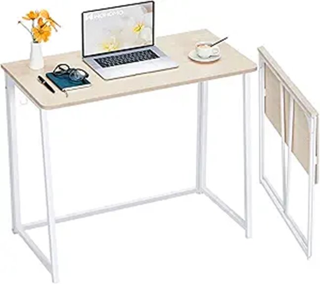 compact oak folding desk