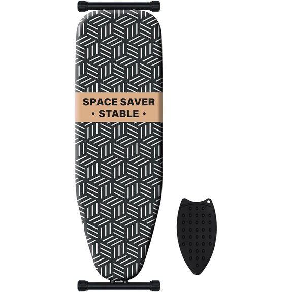 Caius Compact Full-Size Ironing Board with Padded Cover