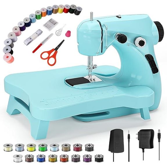 Mini Sewing Machine with Extension Table and Kit