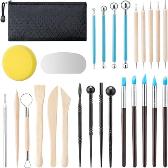 Amrules 27-Piece Clay Sculpting and Pottery Tool Set