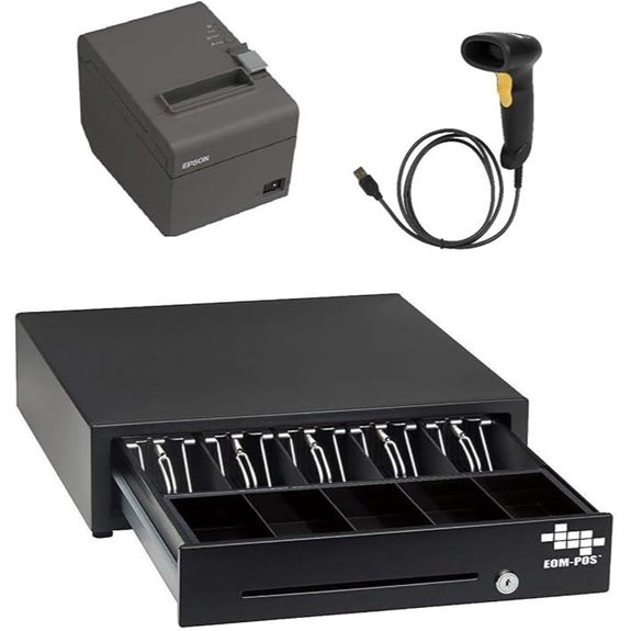 POS Hardware Bundle: Cash Drawer Printer Barcode Scanner