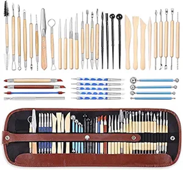 ISSEVE 43-Piece Pottery Clay Sculpting Tools Set