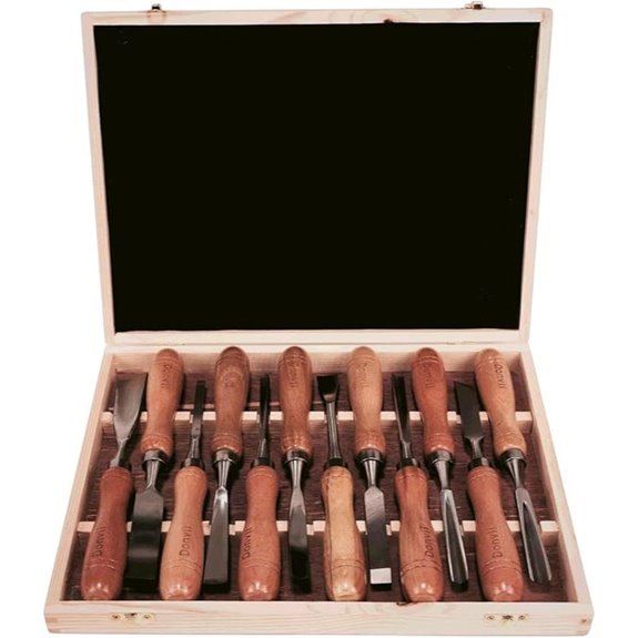 12-Piece Wood Carving Tools Set with Storage Case