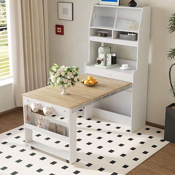 Spaco 2-in-1 Folding Dining Table & Cabinet