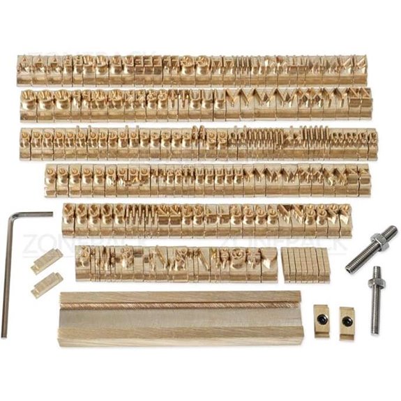 ZONEPACK Copper Brass Stamping Letter & Number Molds (184 PCS)