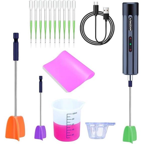 Rechargeable Epoxy Resin Mixer for Bubbles-Free Stirring