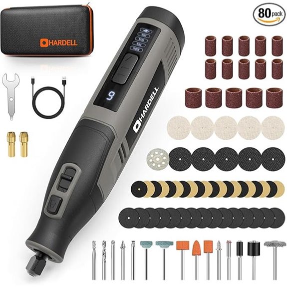 Cordless Rotary Tool Kit with 80 Accessories