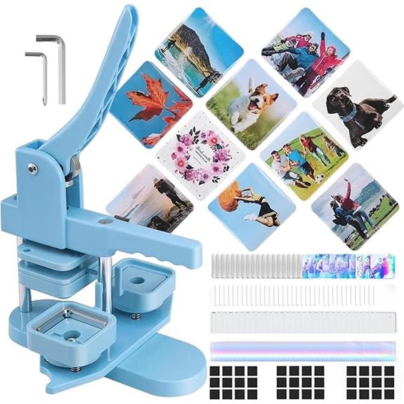 Square Photo Magnet Button Maker Kit with Supplies