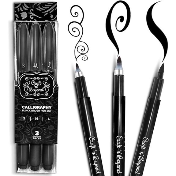 Craft 'n' Beyond Calligraphy Brush Pen Set (3-Pack)