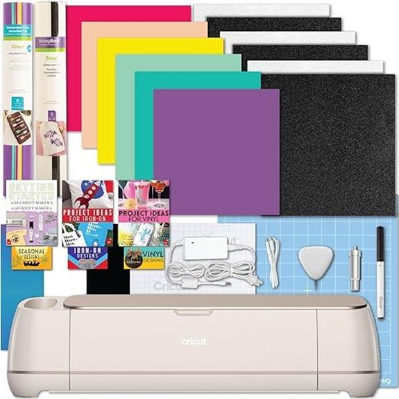 Cricut Maker 4 Crafting Bundle with Vinyl and Iron-On