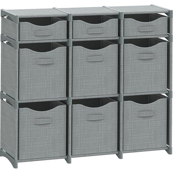 9 Cube Closet Organizer with Drawers