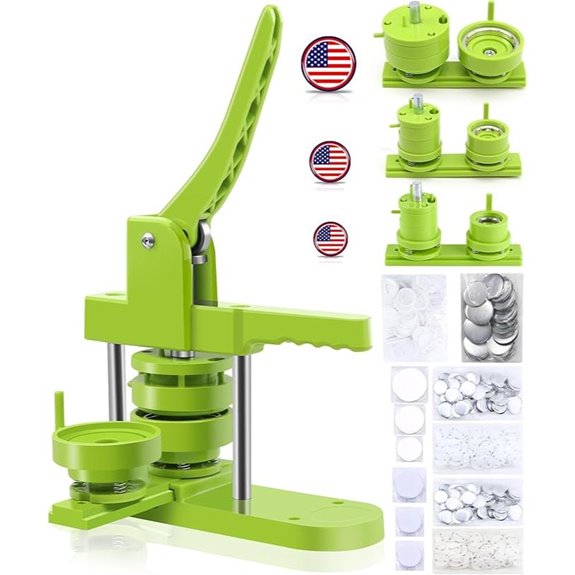 Interchangeable Button Maker Machine with Supplies