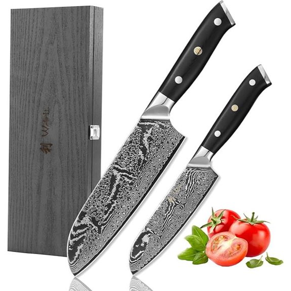 Wakoli Nitoko Damascus Kitchen Knife Set (2-Piece)