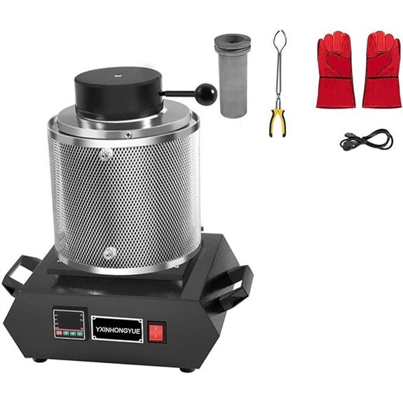 Digital 2kg Electric Smelting Furnace Kit with Gloves