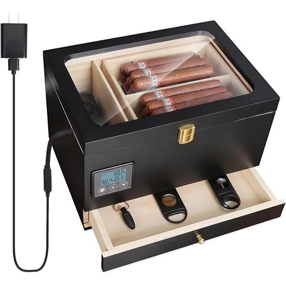 Electric Humidor Cabinet with Digital Humidity Control