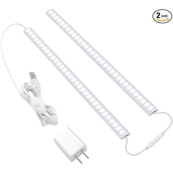 JUSJUBR 12-Inch Dimmable Under Cabinet LED Lights