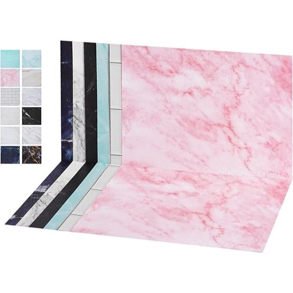 12PCS Double-Sided Marble & Tile Photo Backdrops