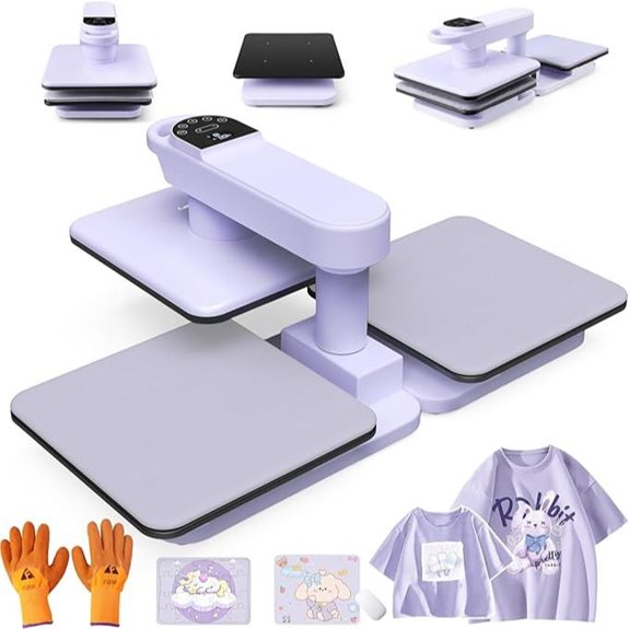 Whubefy 360° Dual Auto Heat Press Machine