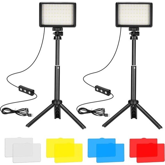 LED Video Light 2-Pack with Tripod and Filters