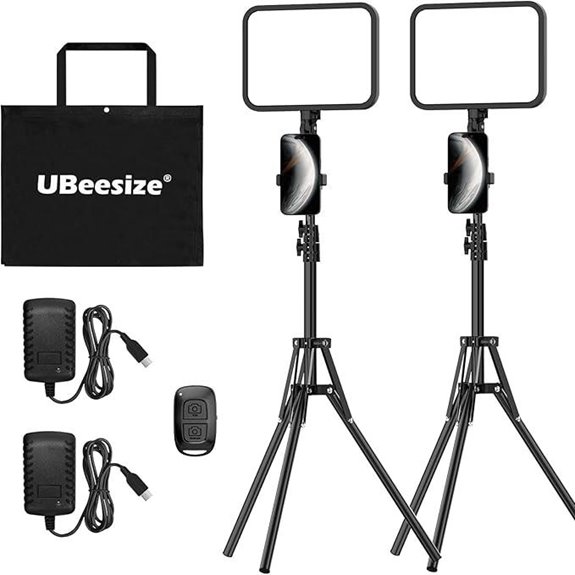UBeesize 2-Pack Dimmable LED Video Lights Kit