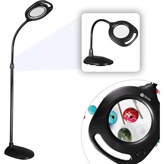 OttLite 2-in-1 LED Magnifier Floor & Table Lamp