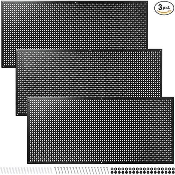 Heavy Duty Steel Pegboard Set for Wall Organization